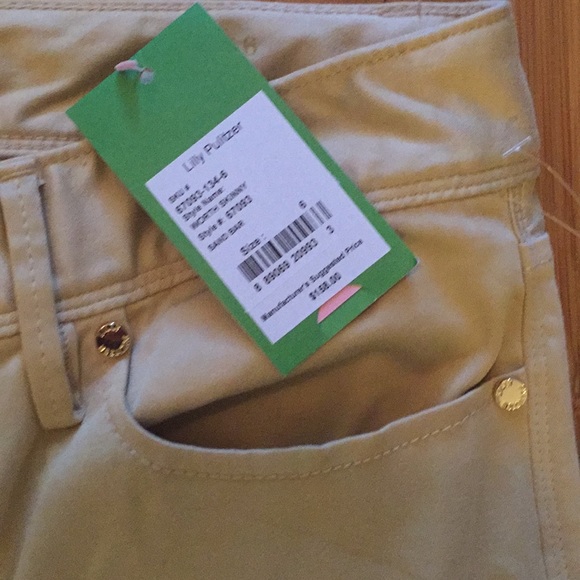 Lilly Pulitzer Worth Skinny Size 6 Khaki Pants - Picture 2 of 5
